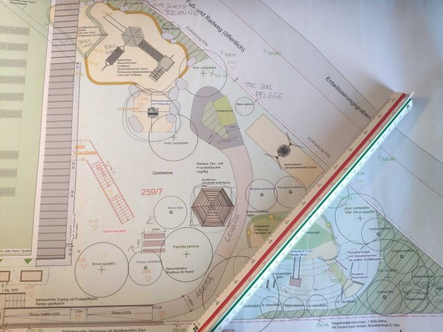 Plan Landschaftsarchitektur, Lineal mit Maßstab